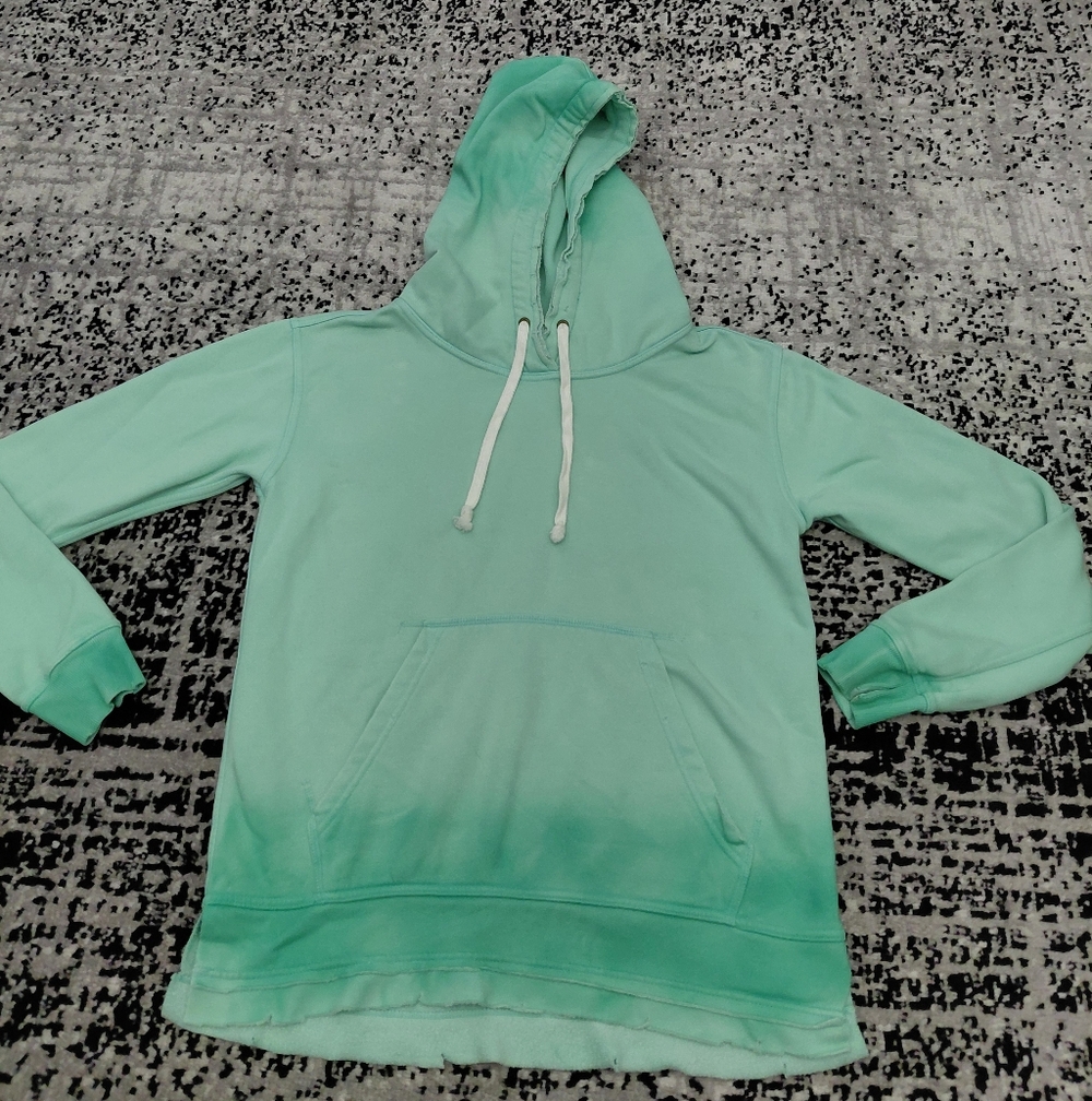 We The Free Seafoam Green Dip-Dye Distressed Hoodie - Size Small - EUC - Picture 15 of 15